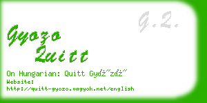 gyozo quitt business card